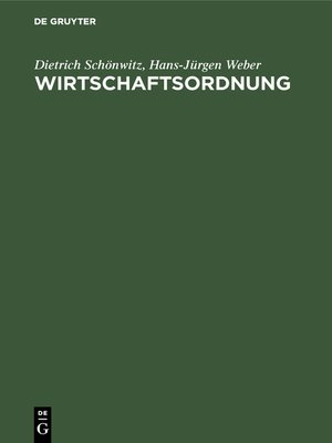 cover image of Wirtschaftsordnung